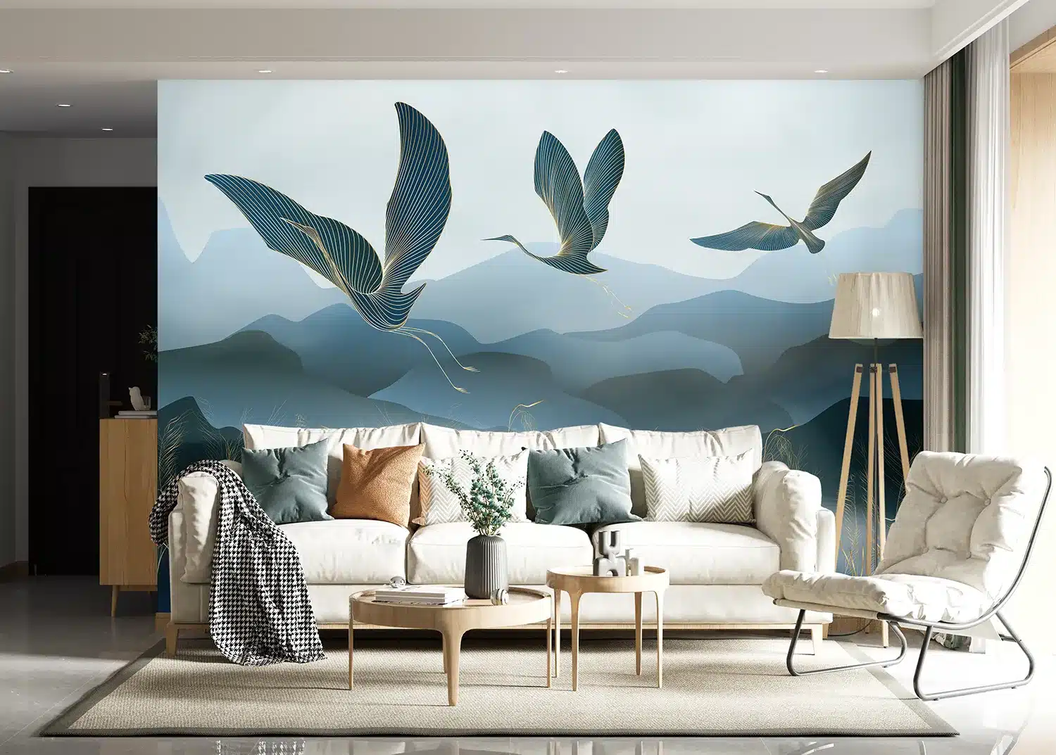 Cranes in the Fog | Made-to-Measure Wallpaper | Artlook | FT5P 352017 3