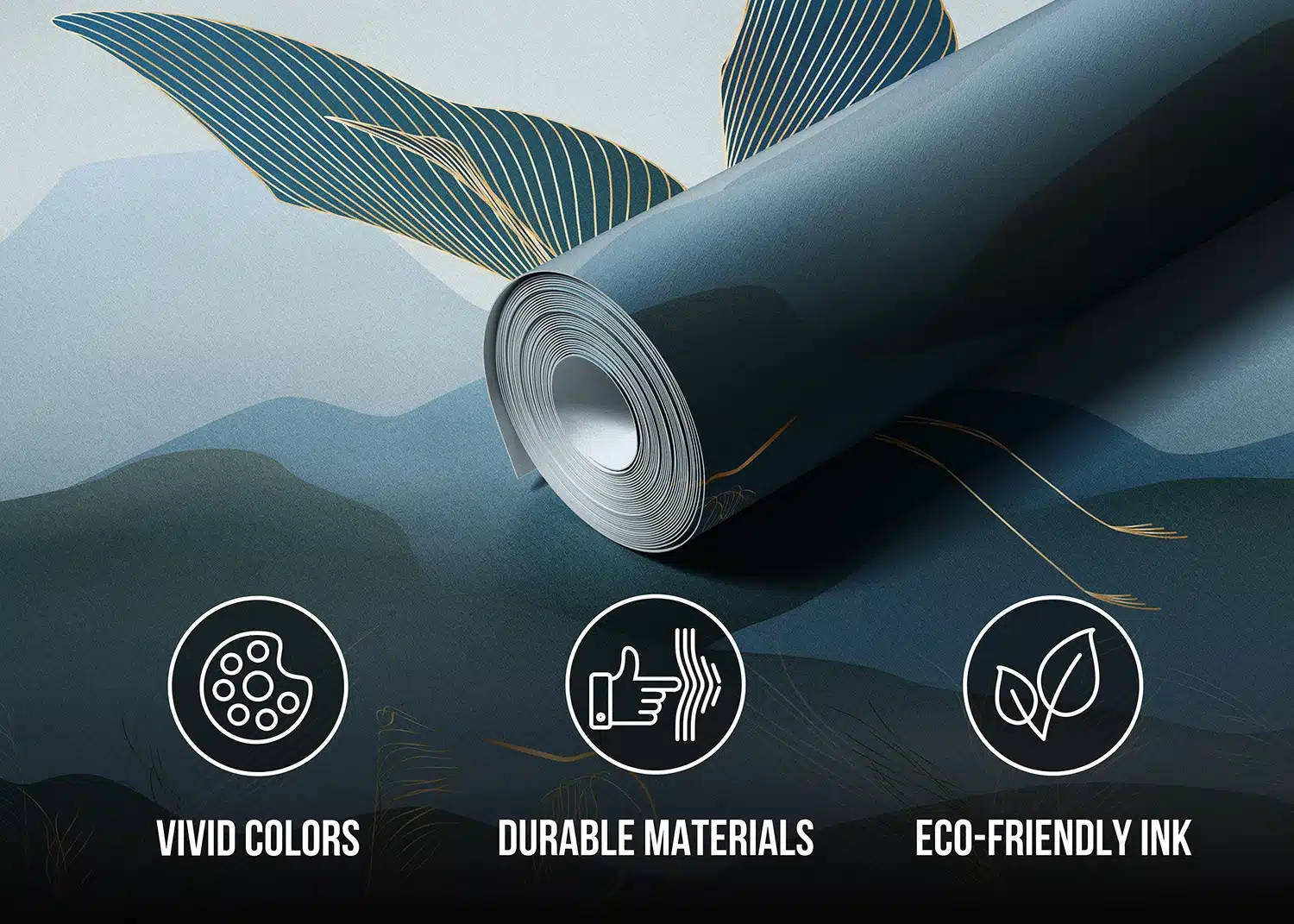 Wall Mural Cranes in the Fog, Made to Measure, FT5P 352017 4