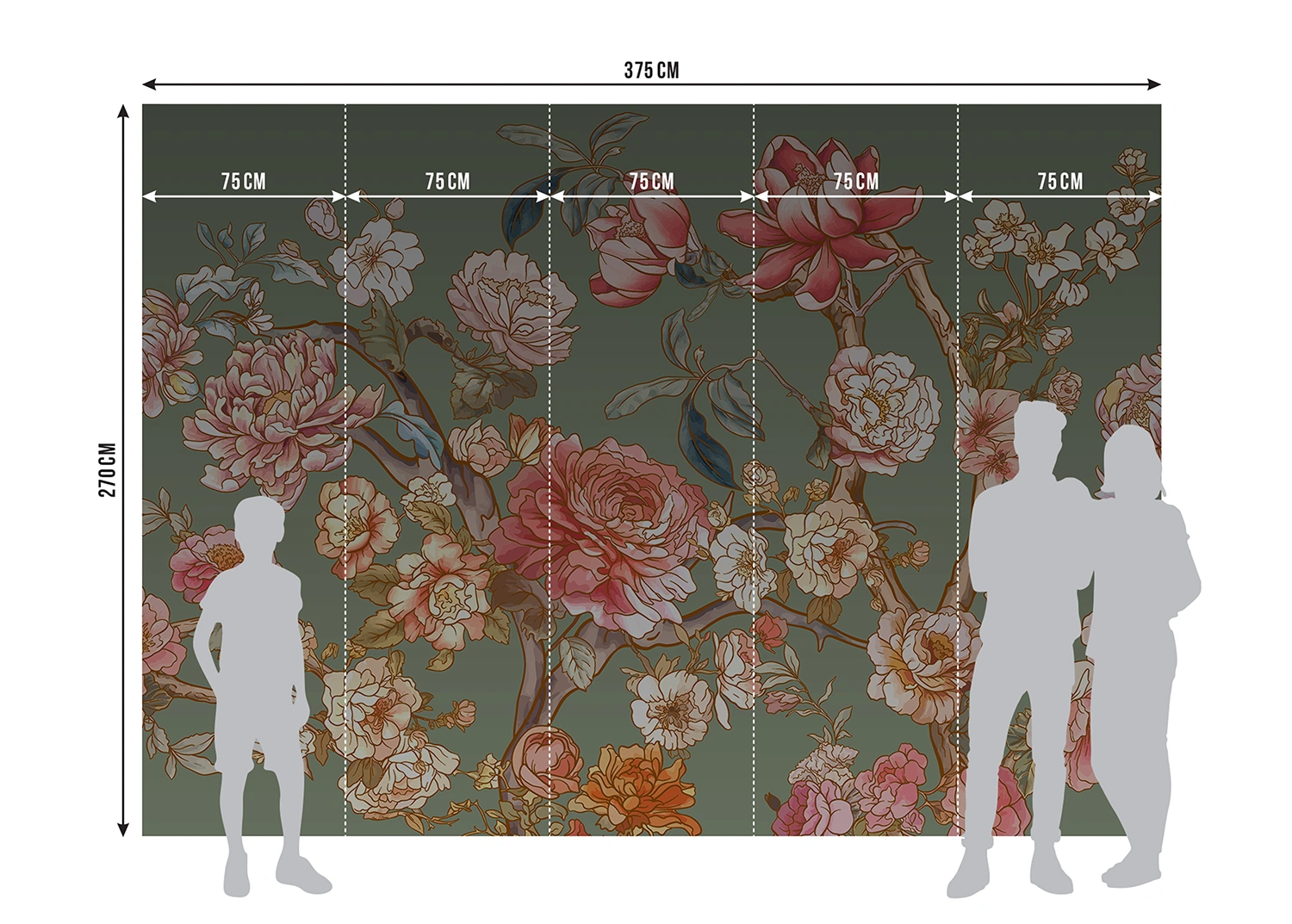 Wall Mural Blossom Trees, Made to Measure, FT5P 352021 7