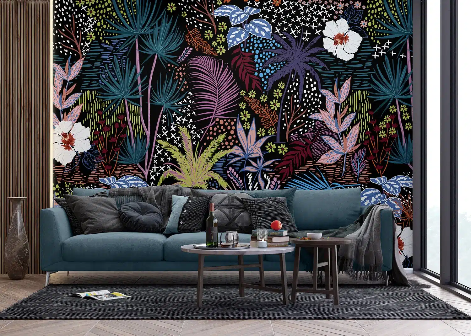 Wall Mural Tropical Sketch, Made to Measure, FT5P 352035