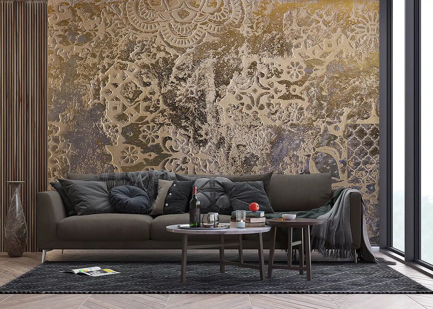 Wall Mural Golden Accents, Made to Measure, FT5P 352043 3