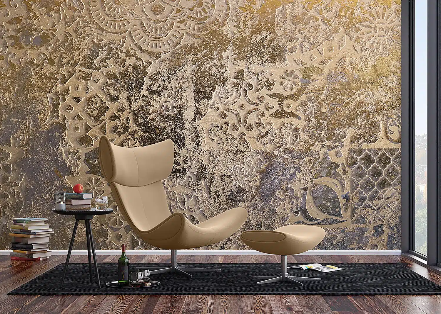 Wall Mural Golden Accents, Made to Measure, FT5P 352043 2