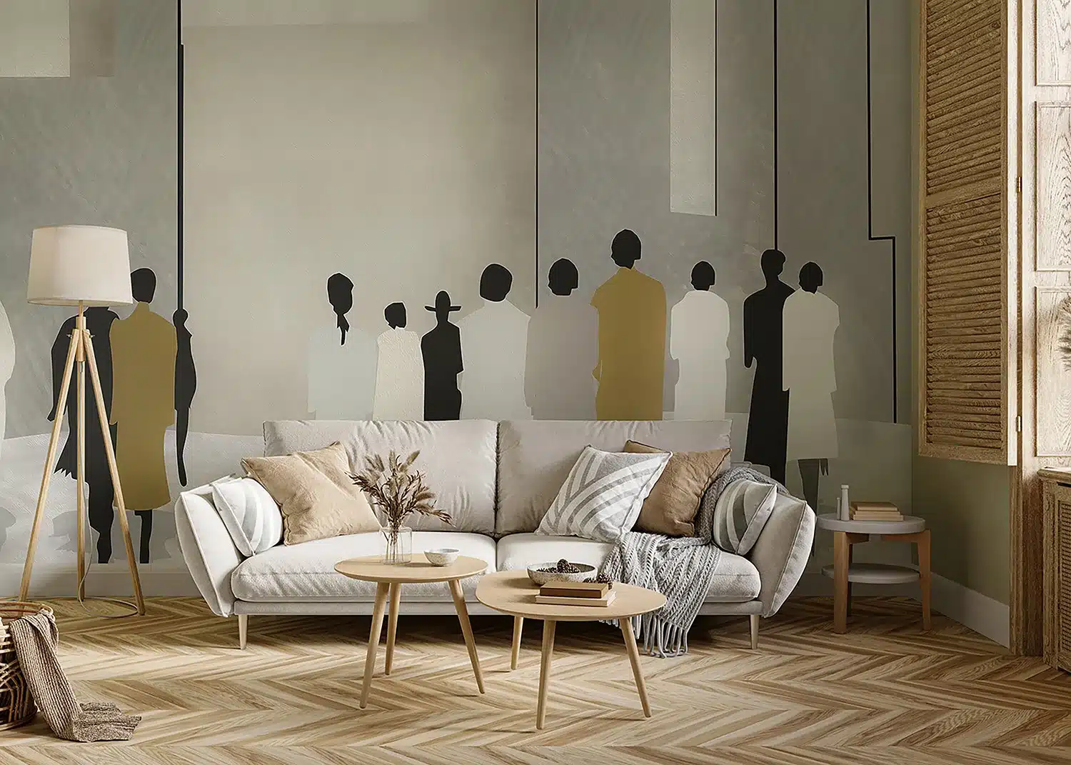 Wall Mural Drawn People, Made to Measure, FT5P 352045 2