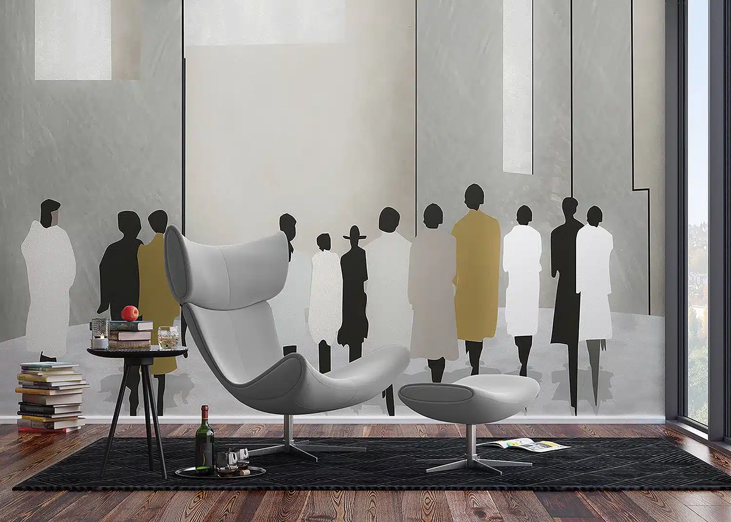 Wall Mural Drawn People, Made to Measure, FT5P 352045 3
