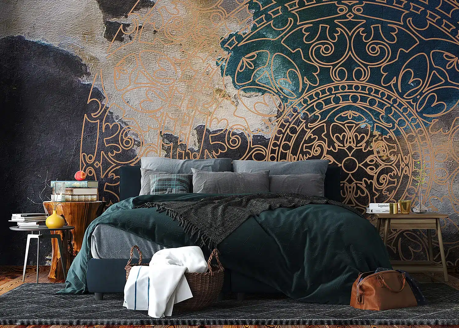 Wall Mural Blue Fumes, Made to Measure, FT5P 352049