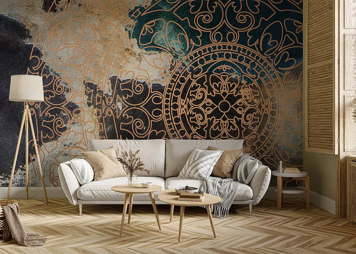 Wall Mural Blue Fumes, Made to Measure, FT5P 352049 3