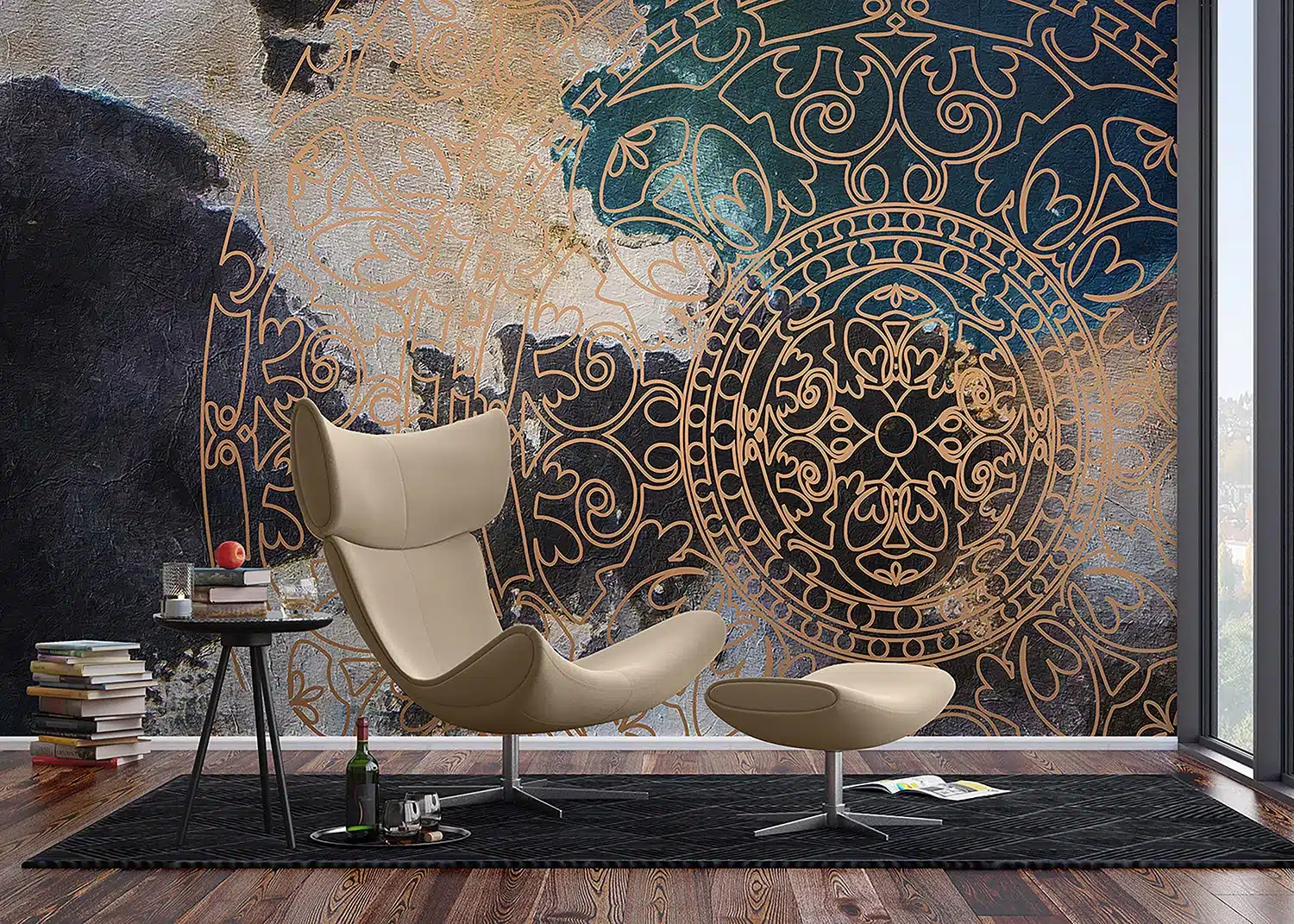 Wall Mural Blue Fumes, Made to Measure, FT5P 352049 2