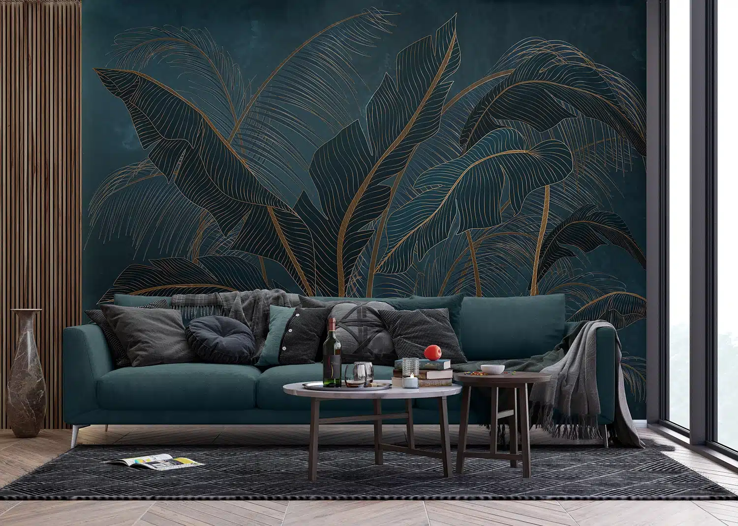 Wall Mural Exotics Palm Leaves, Made to Measure, FT5P 352073 2