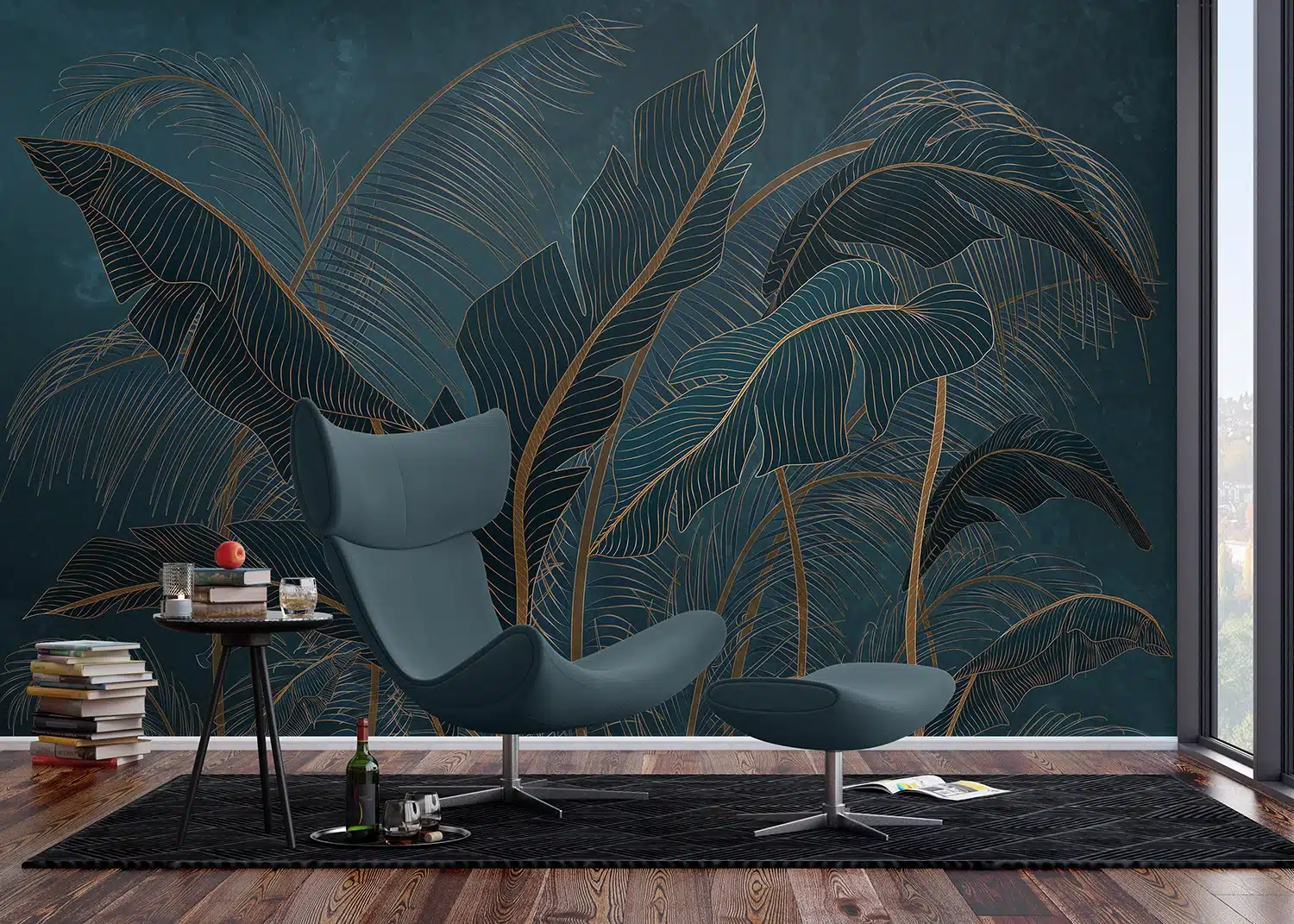 Wall Mural Exotics Palm Leaves, Made to Measure, FT5P 352073 3
