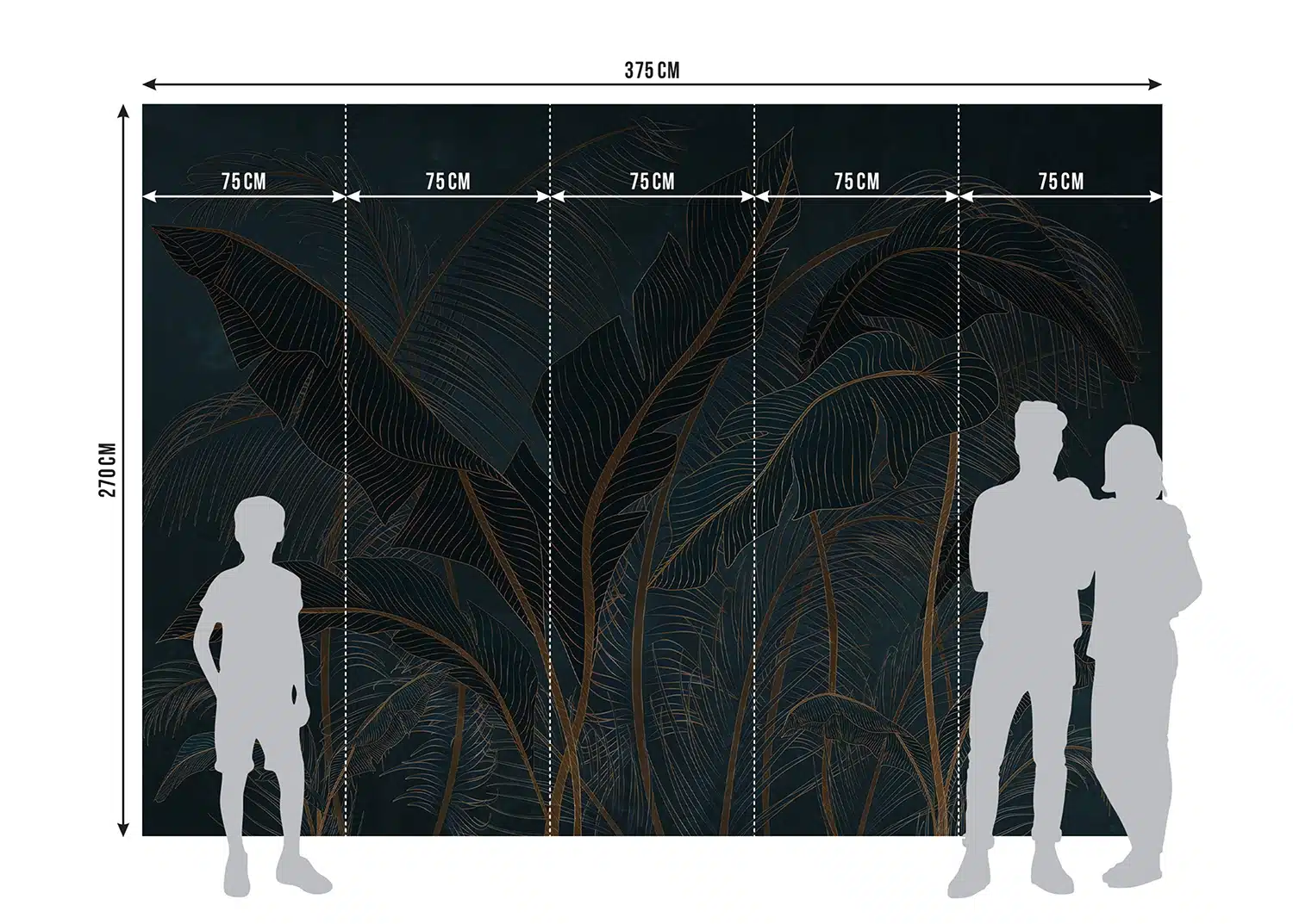 Wall Mural Exotics Palm Leaves, Made to Measure, FT5P 352073 4