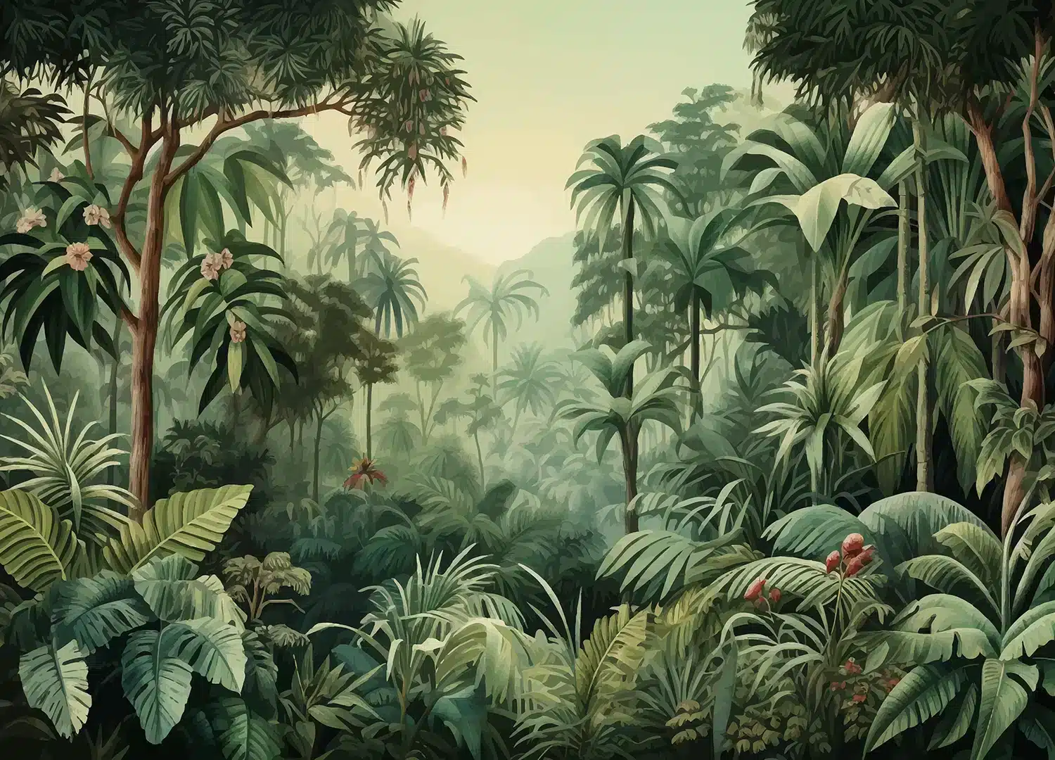Watercolor Jungle | Made-to-Measure Wallpaper | Artlook | FT5P 352081