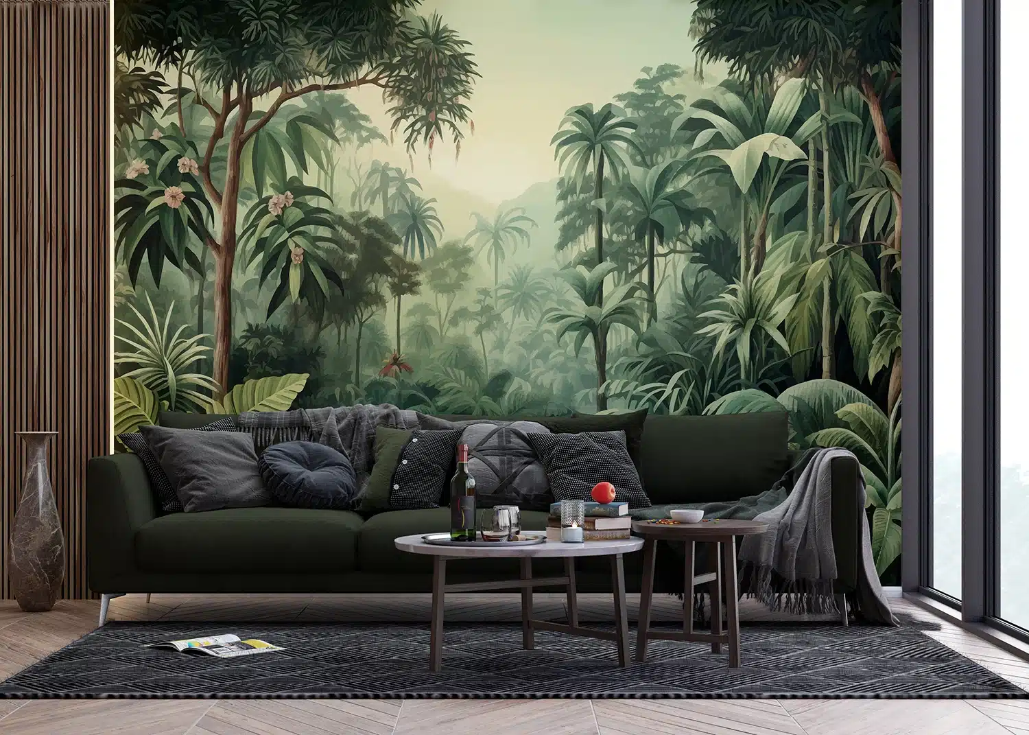 Wall Mural Watercolor Jungle, Made to Measure, FT5P 352081 2
