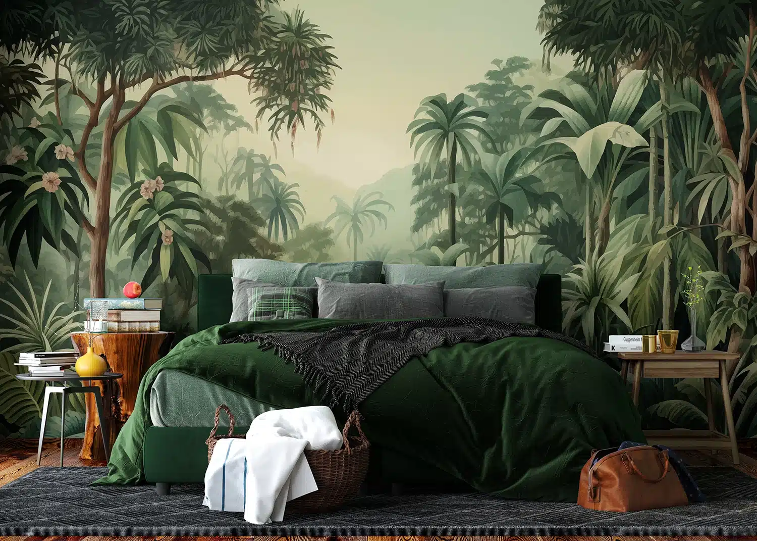 Wall Mural Watercolor Jungle, Made to Measure, FT5P 352081 3