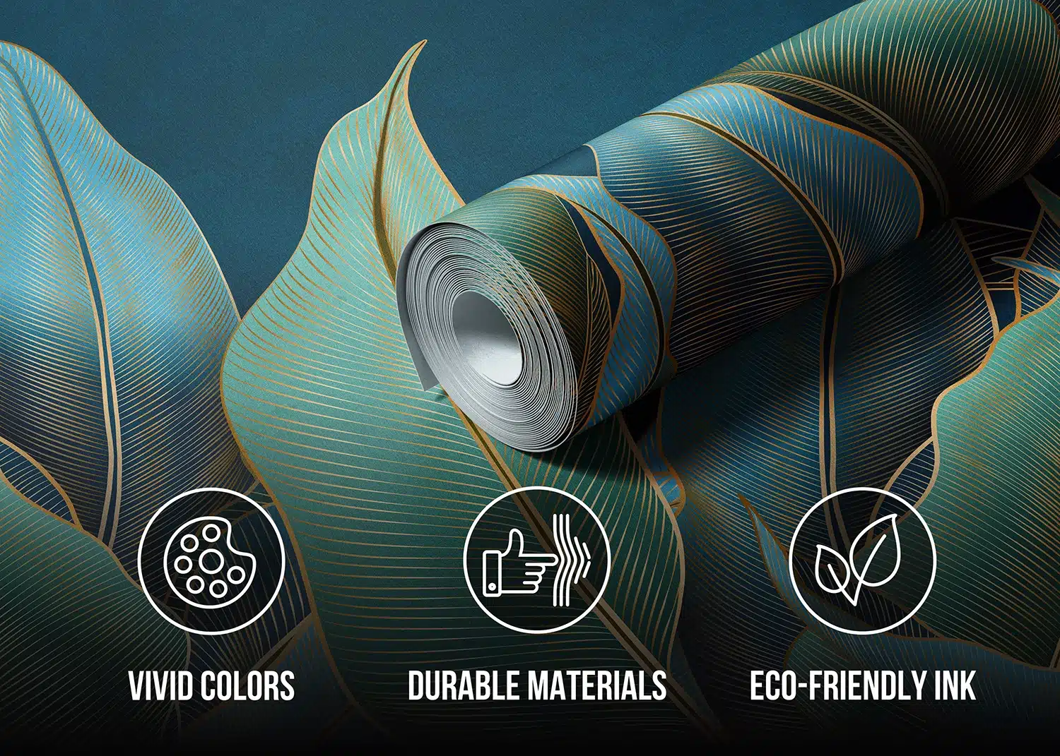 Wall Mural Golden Palms, Made to Measure, FT5P 352089 4