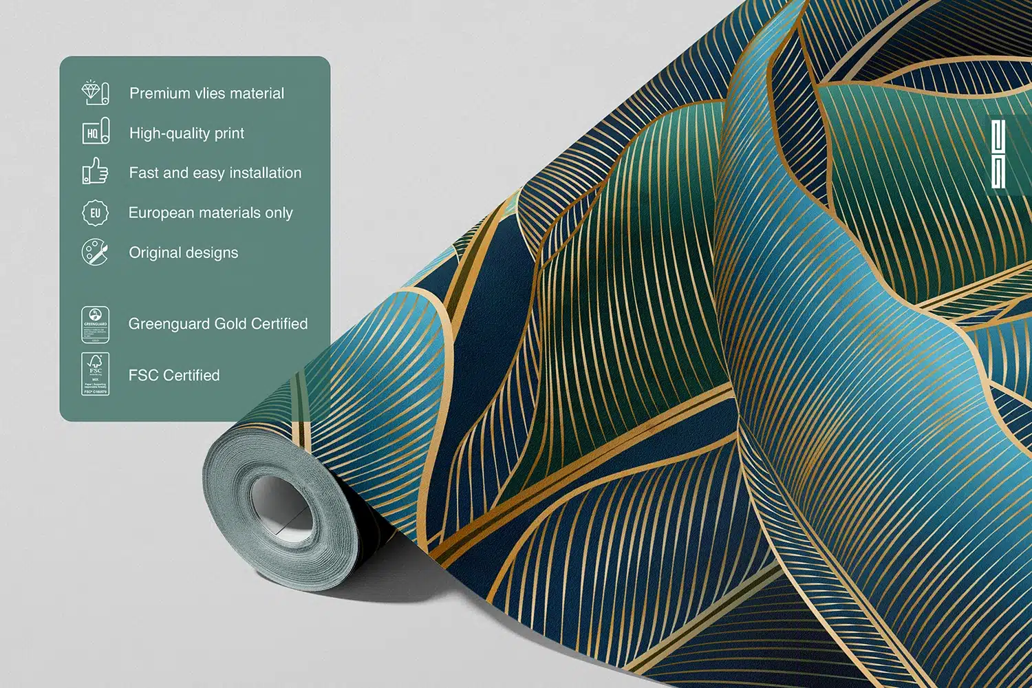 Wall Mural Golden Palms, Made to Measure, FT5P 352089 5