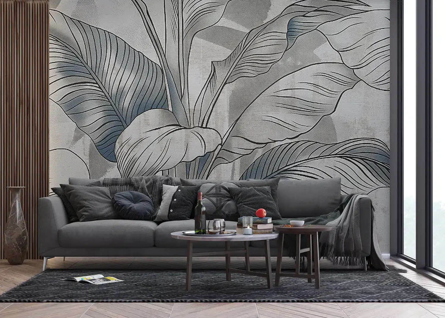 Grunge Leaves | Made-to-Measure Wallpaper | Artlook | FT5P 352103 2