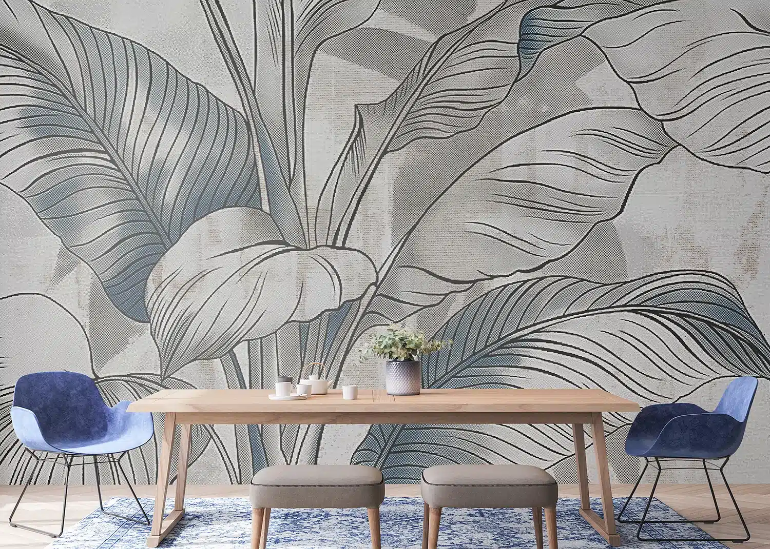Grunge Leaves | Made-to-Measure Wallpaper | Artlook | FT5P 352103 3