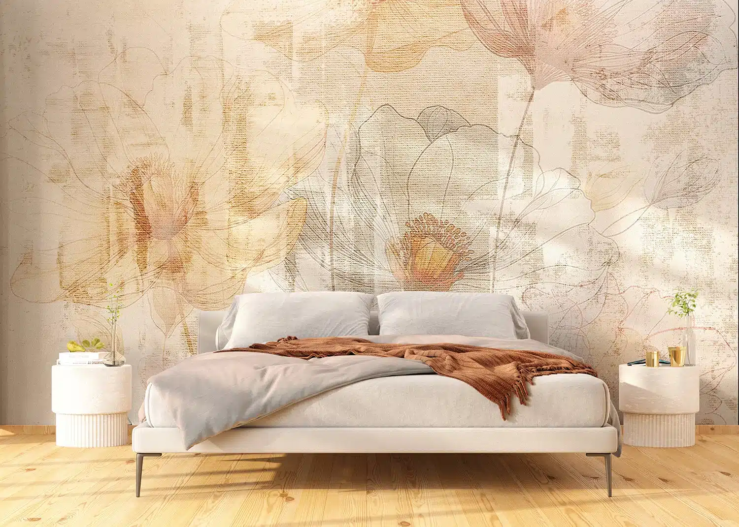 Wall Mural Pale Flowers, Made to Measure, FT5P 352105