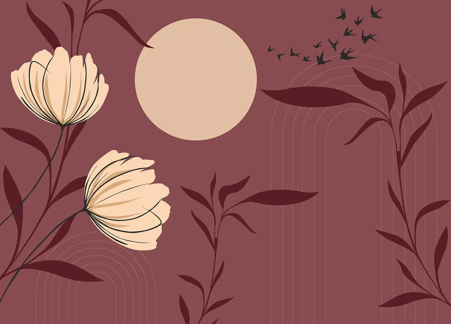 Wall Mural Chinese Garden, Made to Measure, FT5P 352145