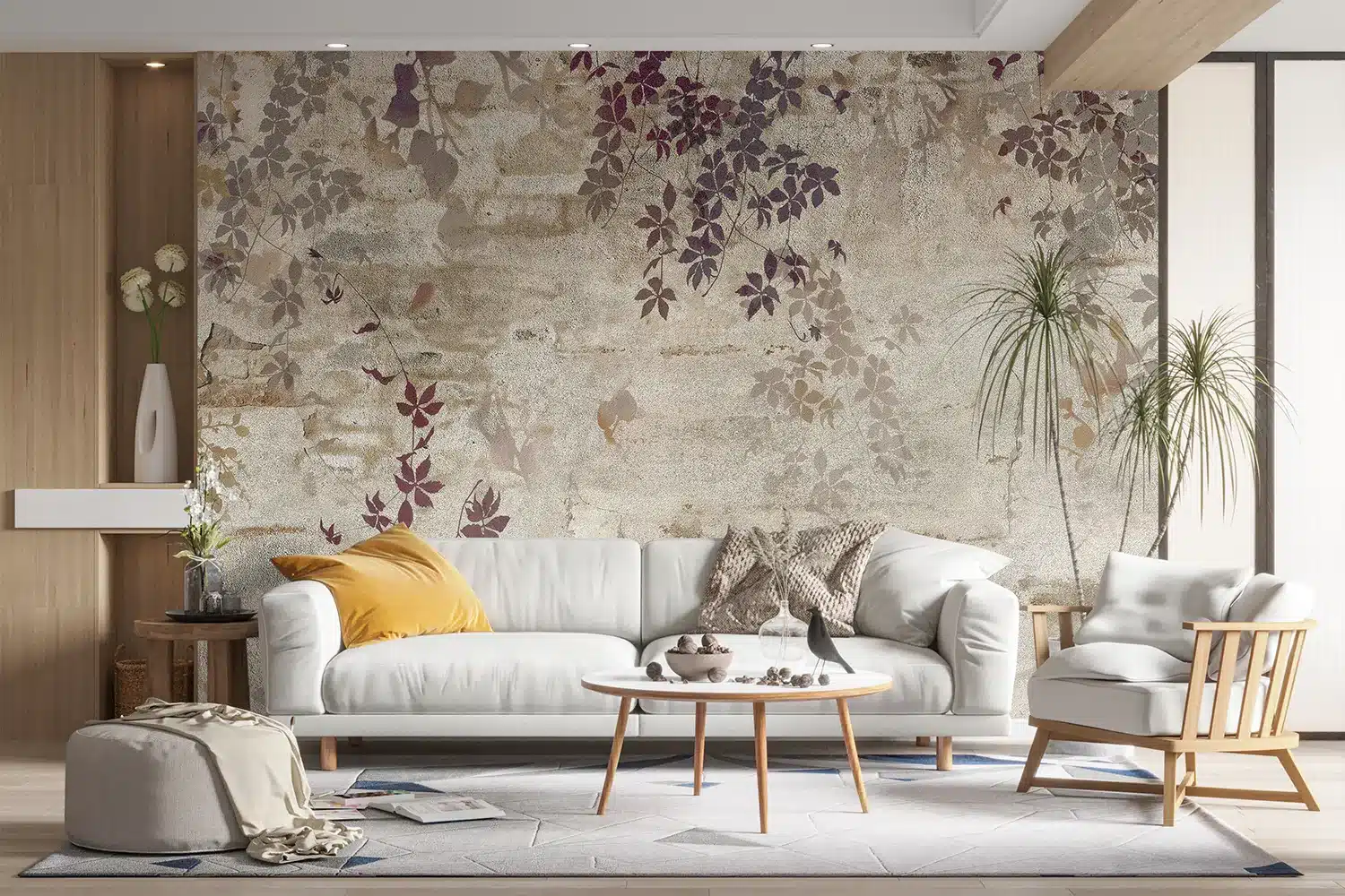 Wall Mural Grunge Botanical Background, Made to Measure, FT5P 352147 2