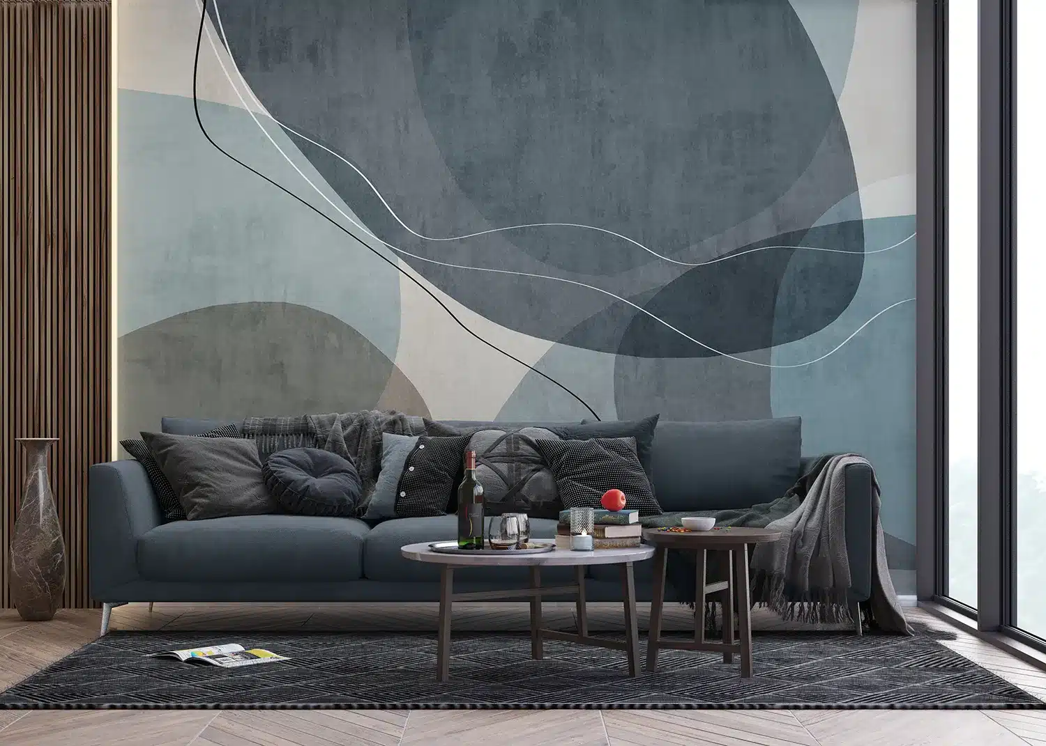 Blue Textile Pattern | Made-to-Measure Wallpaper | Artlook | FT5P 352155 2