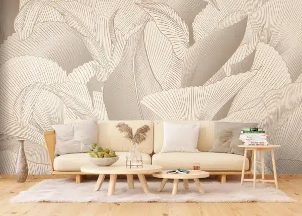 Subtle Leaf Tapestry | Made-to-Measure Wallpaper | Artlook | FT5P 352165