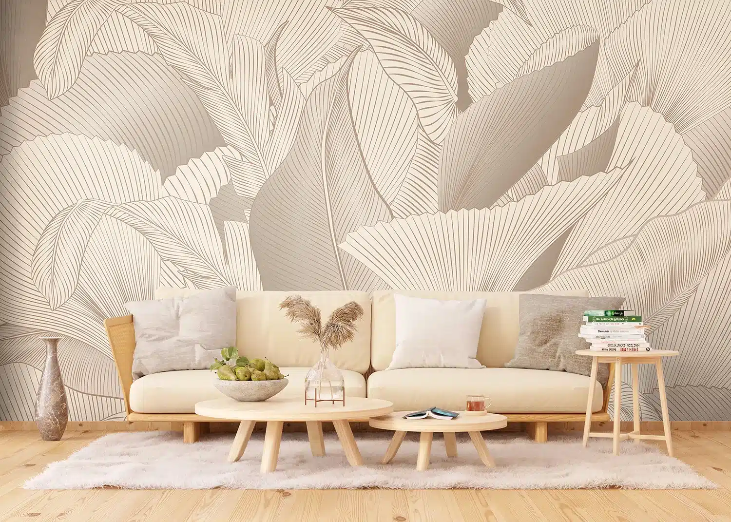 Subtle Leaf Tapestry | Made-to-Measure Wallpaper | Artlook | FT5P 352165
