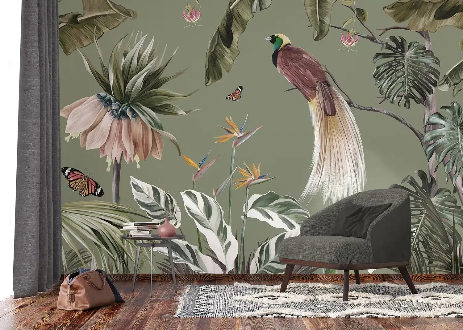 Peacock in the Jungle | Made-to-Measure Wallpaper | Artlook | FT5P 352171 2