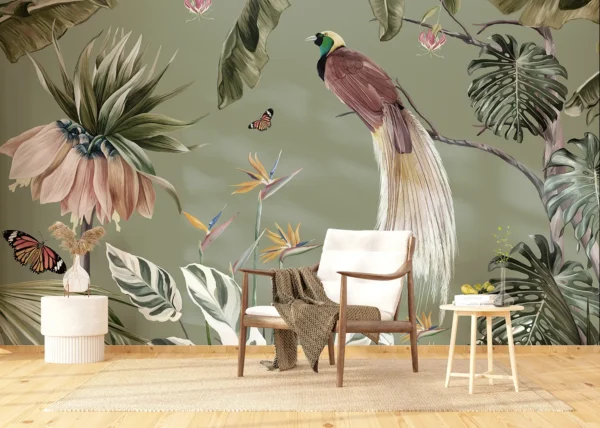 Peacock in the Jungle | Made-to-Measure Wallpaper | Artlook | FT5P 352171