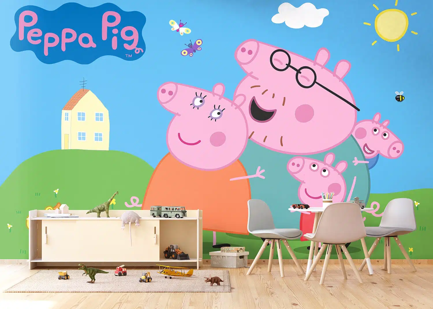 Wall Mural Peppa Pig Home, Made to Measure, FTD5P 352201 2