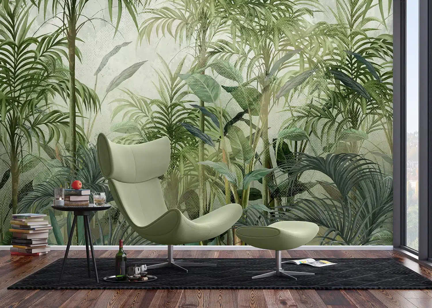 Wall Mural Jungle Sunrise, Made to Measure, FT5P 352219