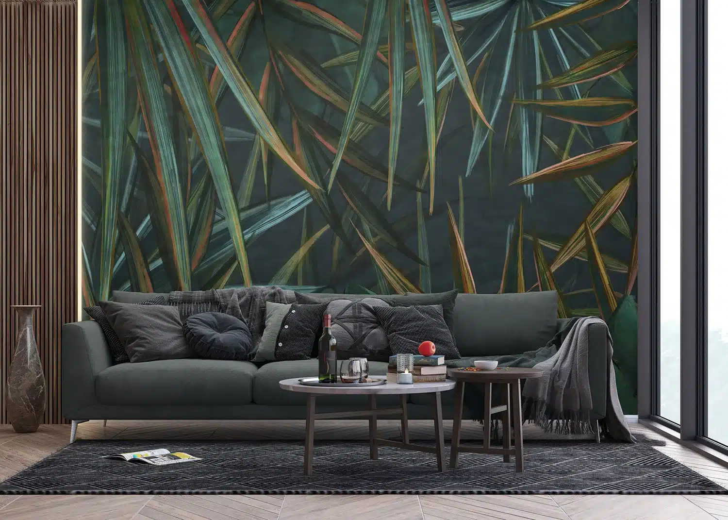 Wall Mural Rich Tropical Leaves, Made to Measure, FT5P 352221