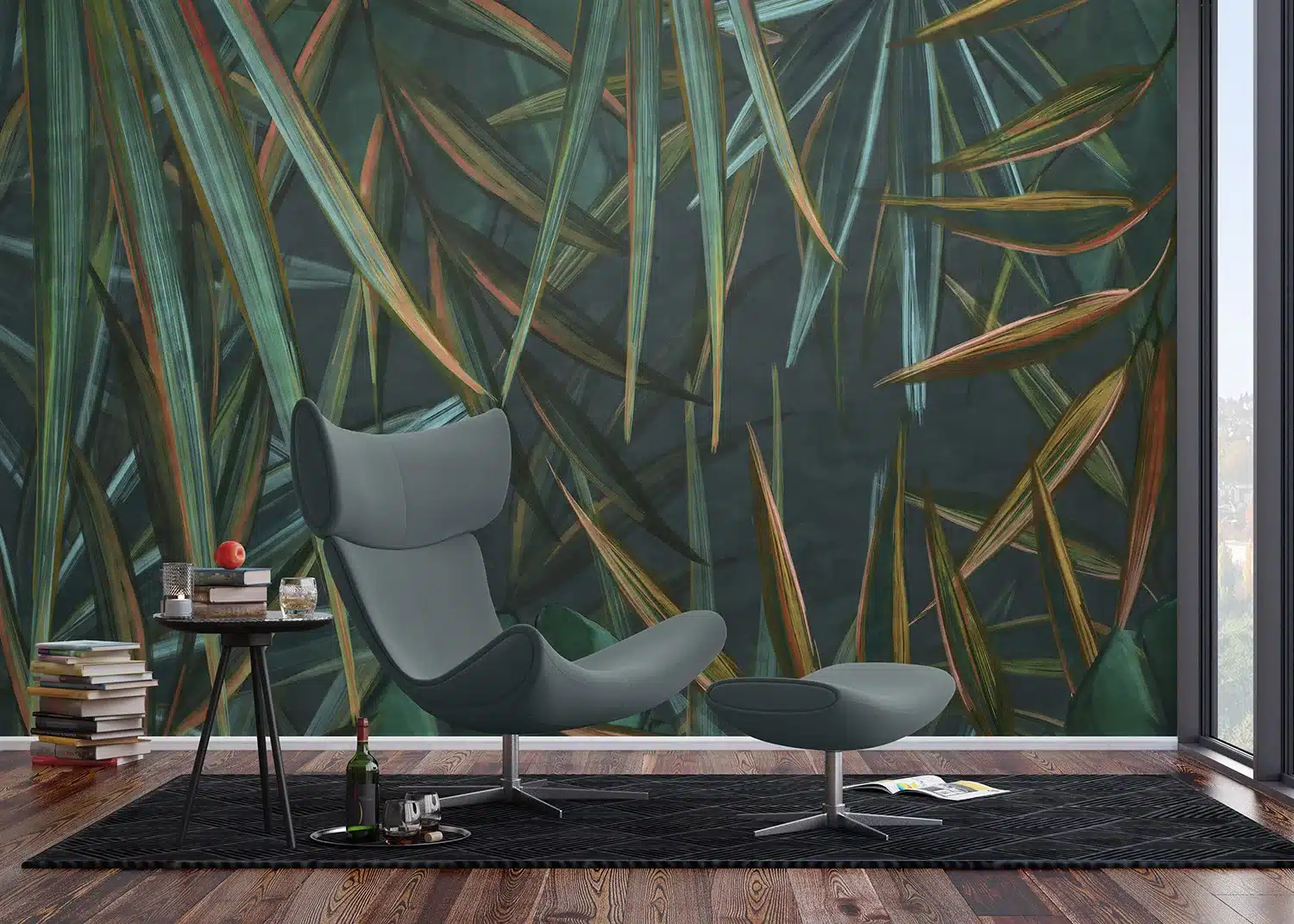 Wall Mural Rich Tropical Leaves, Made to Measure, FT5P 352221 2