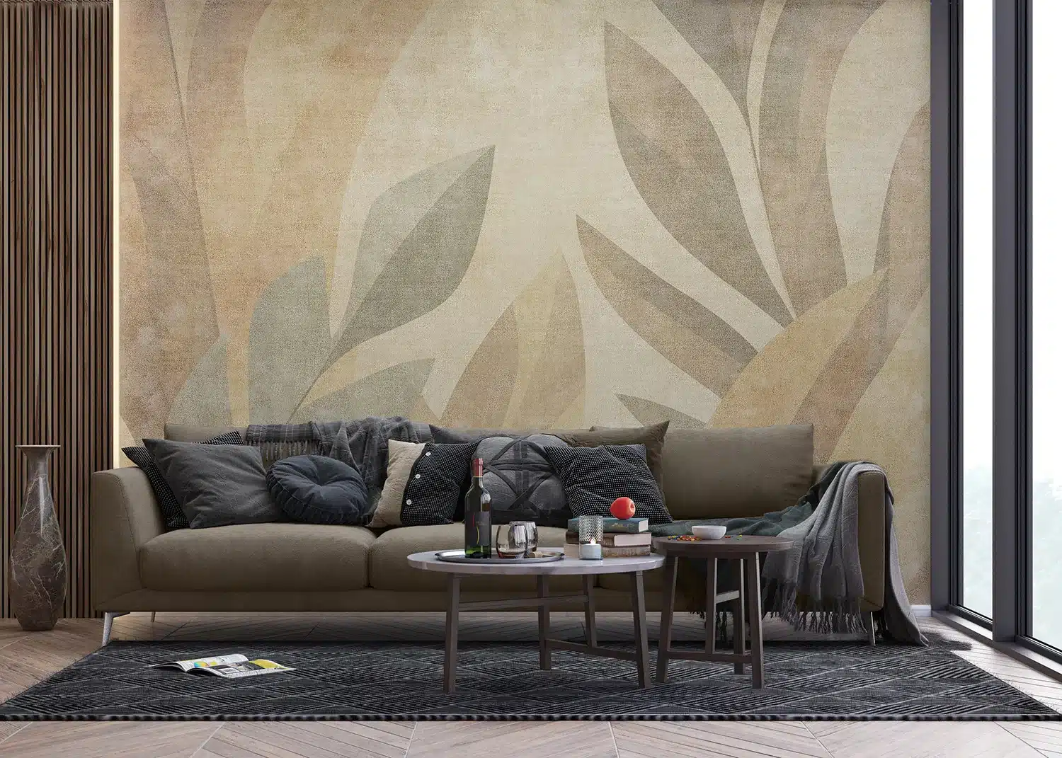 Wall Mural Sandy Leaves, Made to Measure, FT5P 352225 5