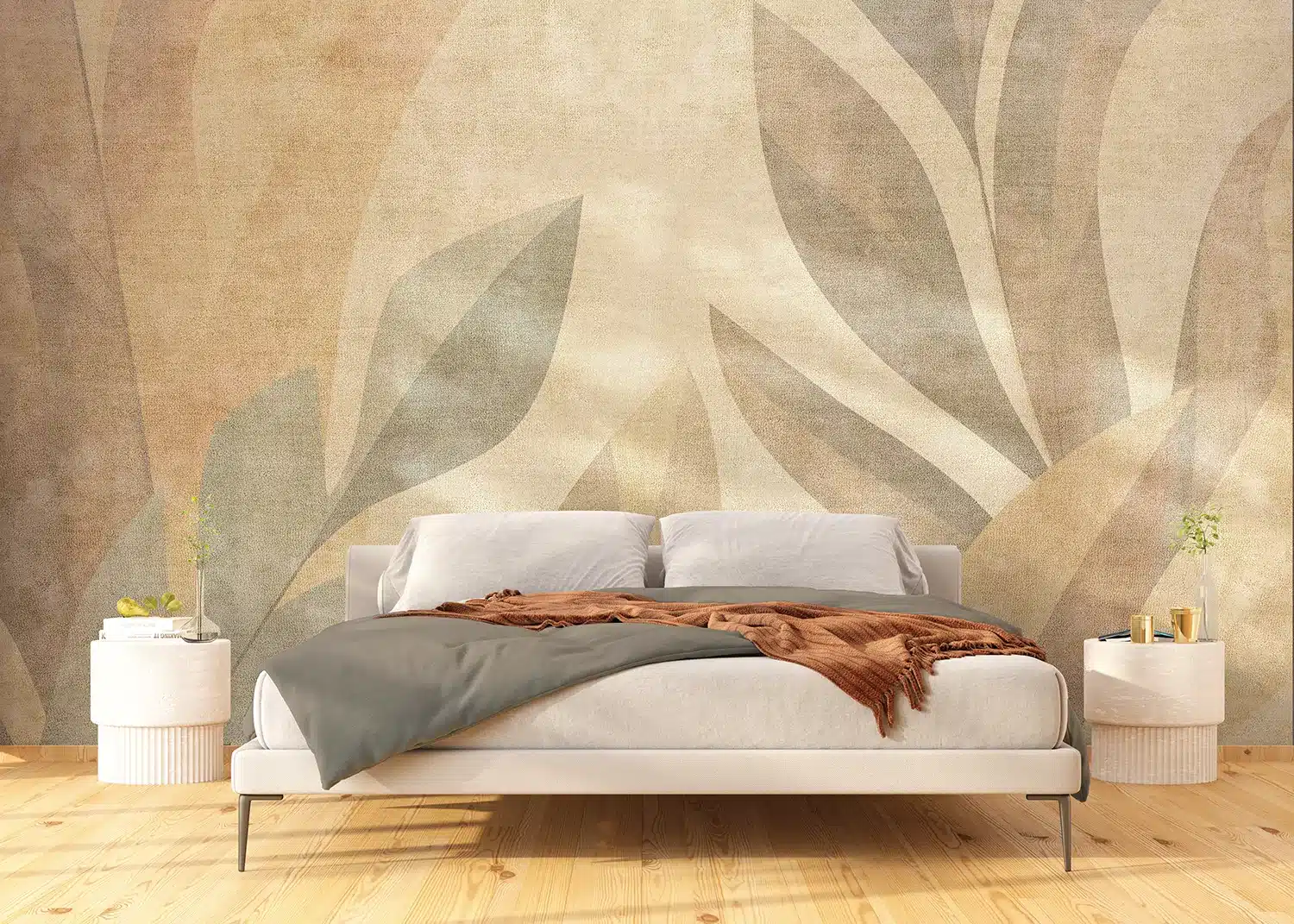 Wall Mural Sandy Leaves, Made to Measure, FT5P 352225 2