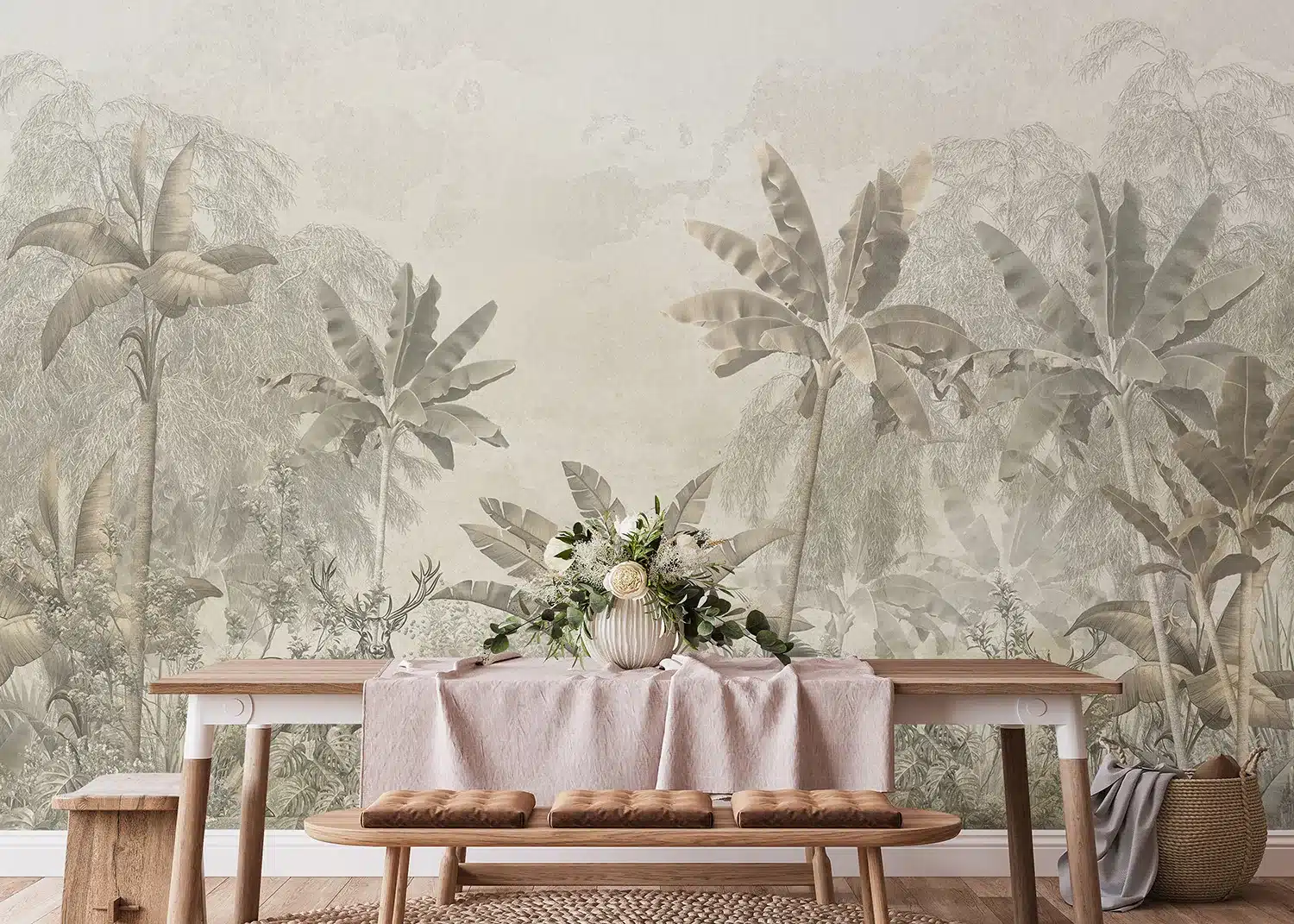 Wall Mural Vintage Jungle, Made to Measure, FT5P 352229