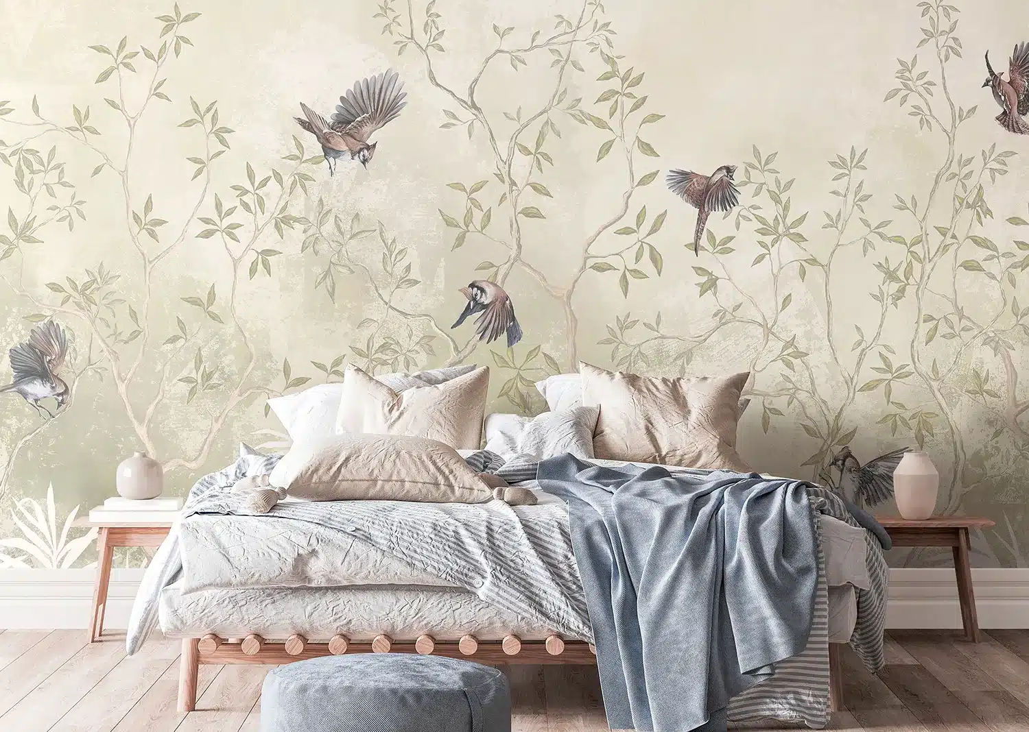 Wall Mural Pastel Birds, Made to Measure, FT5P 352233 2