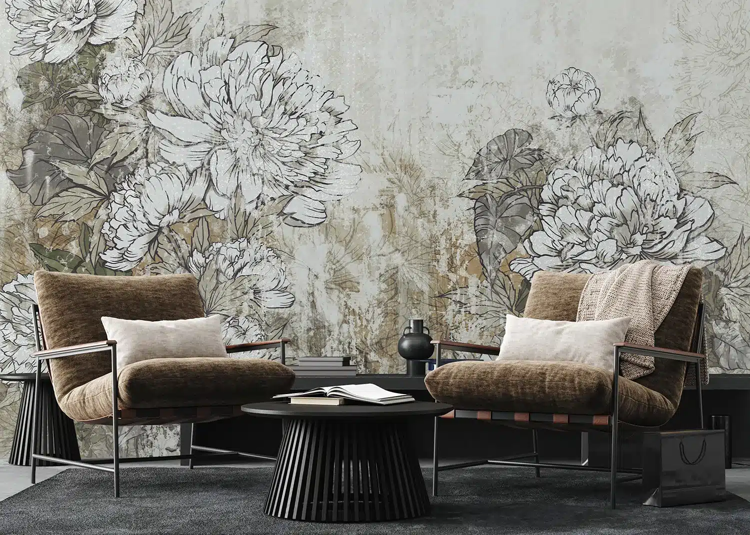 Vintage Peonies | Made-to-Measure Wallpaper | Artlook | FT5P 352235 3