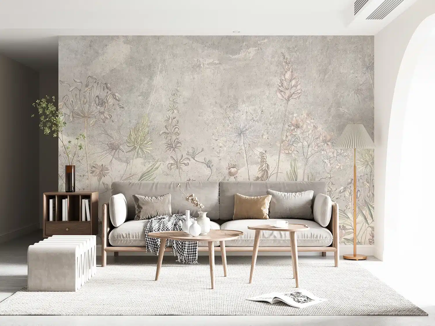 Wall Mural Vintage Garden Blooms, Made to Measure, FT5P 352265