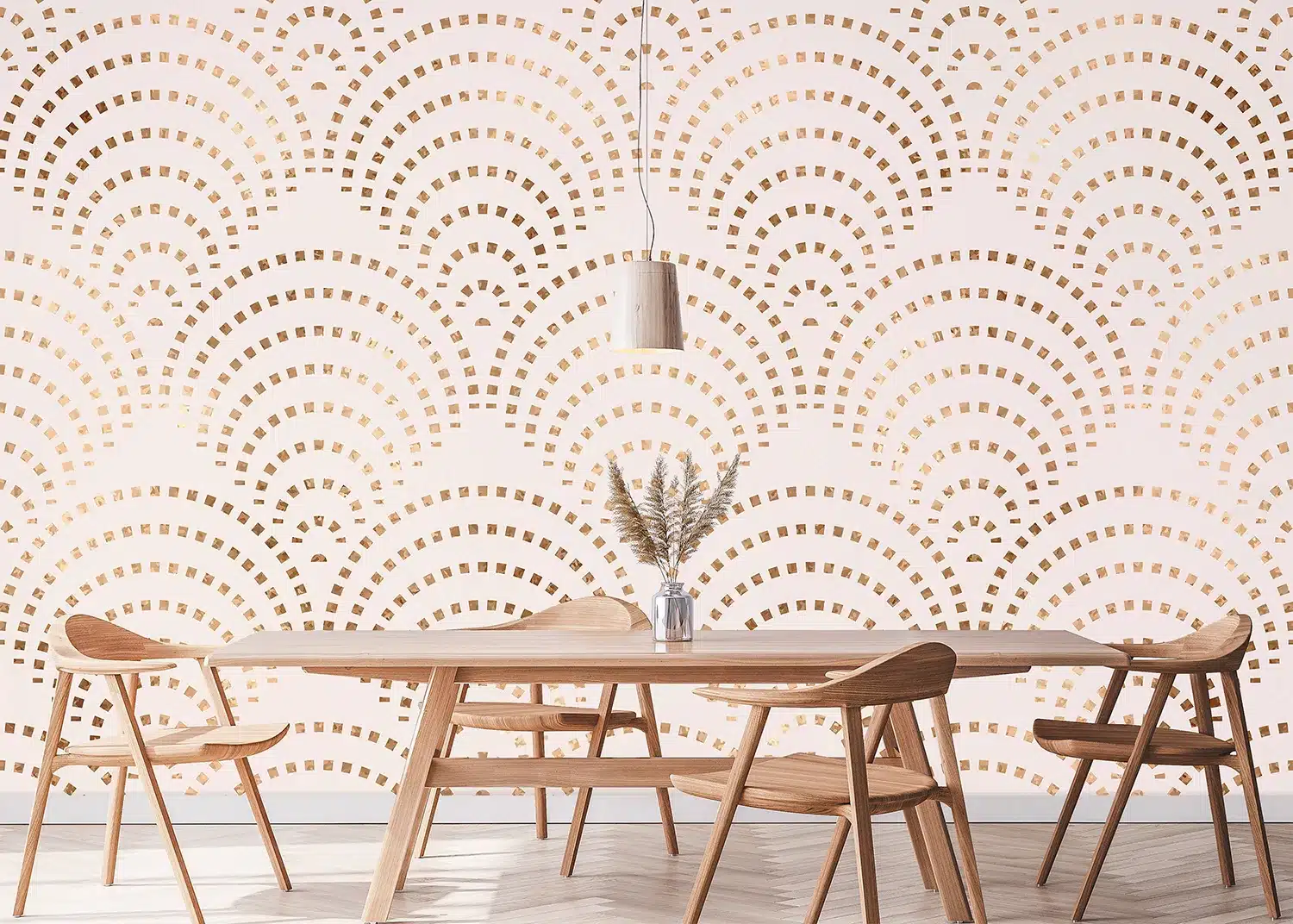 Beige Peacock Mosaic | Made-to-Measure Wallpaper | Artlook | FT5P 352267 5