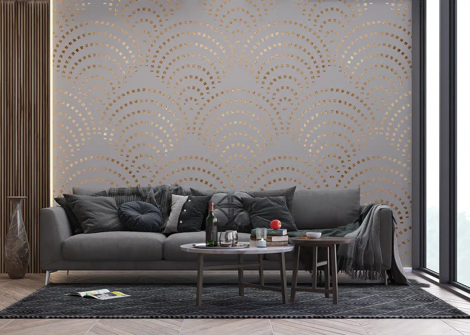 Dark Peacock Mosaic | Made-to-Measure Wallpaper | Artlook | FT5P 352269 4