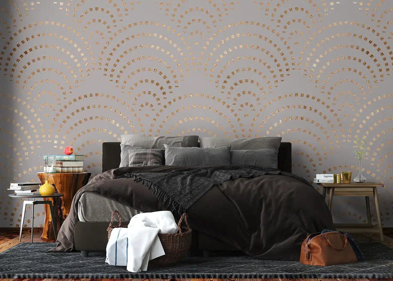 Dark Peacock Mosaic | Made-to-Measure Wallpaper | Artlook | FT5P 352269 2