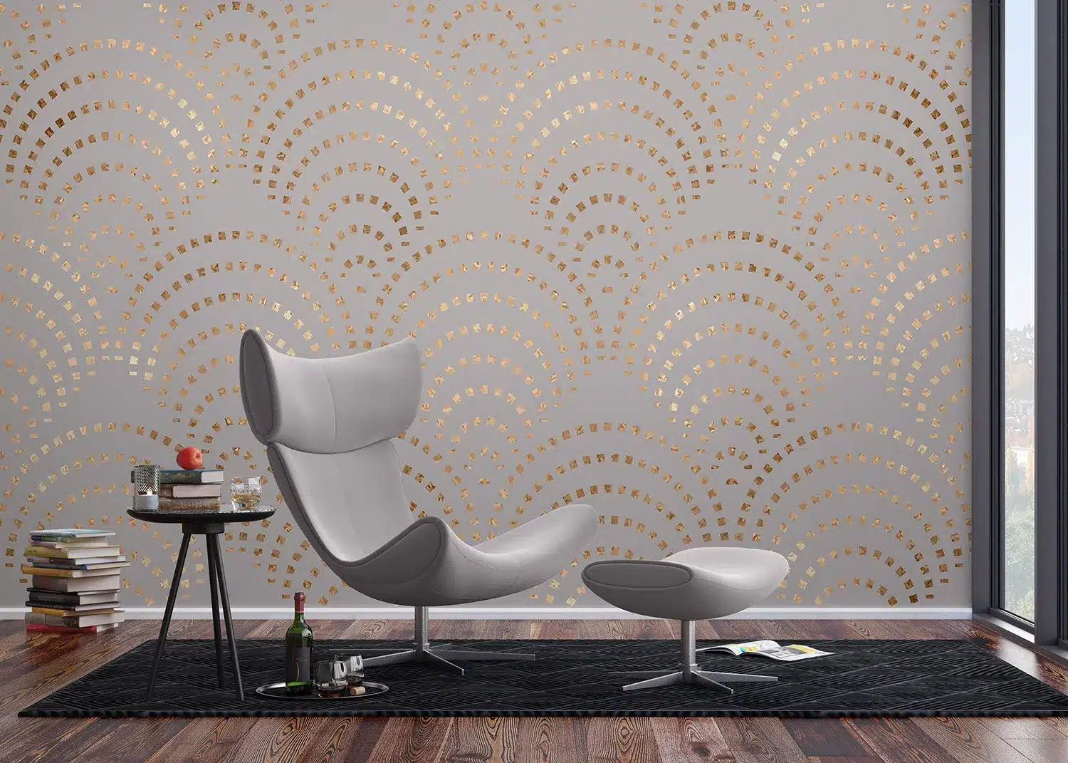 Dark Peacock Mosaic | Made-to-Measure Wallpaper | Artlook | FT5P 352269 3