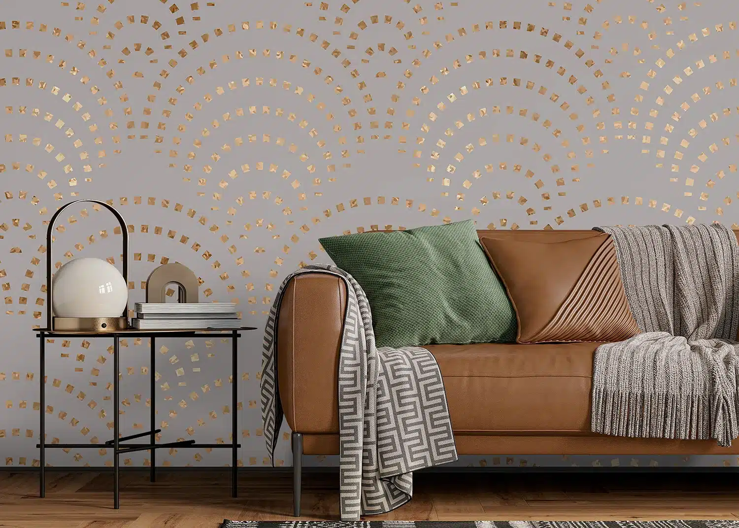 Dark Peacock Mosaic | Made-to-Measure Wallpaper | Artlook | FT5P 352269