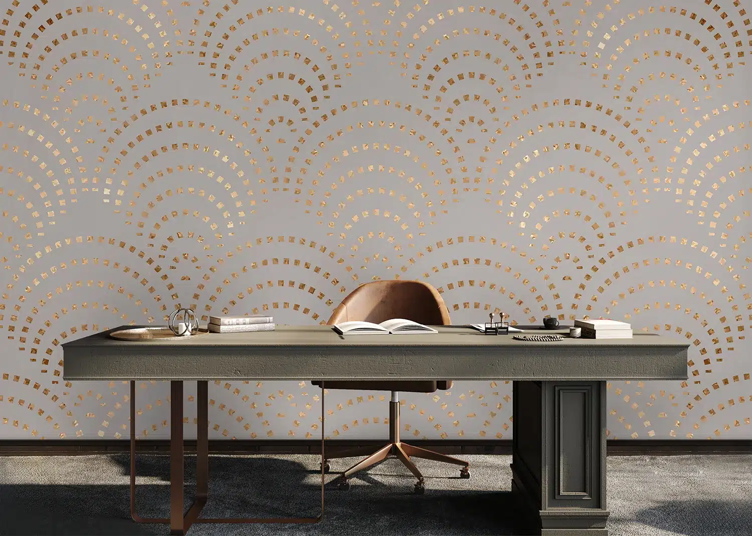 Dark Peacock Mosaic | Made-to-Measure Wallpaper | Artlook | FT5P 352269 5
