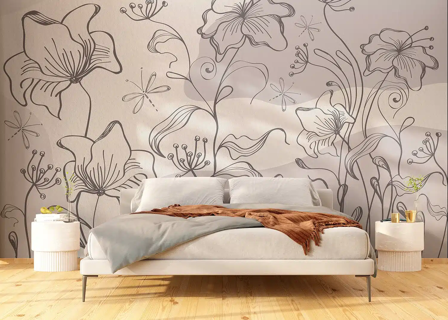 Abstract Dim Botanical Flow | Made-to-Measure Wallpaper | Artlook | FT5P 352273 3