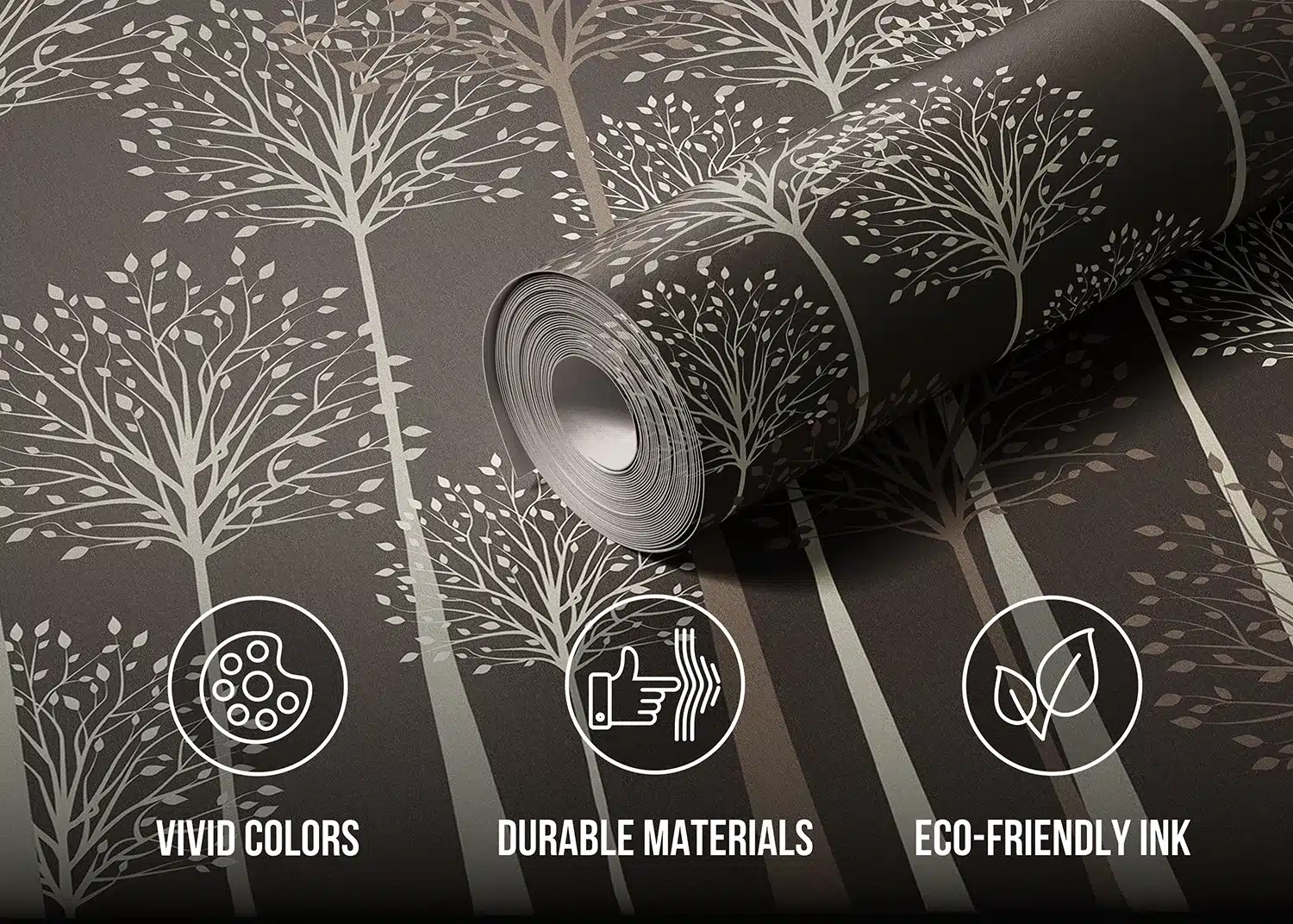 Tall Trees on Grey | Made-to-Measure Wallpaper | Artlook | FT5P 352275 6