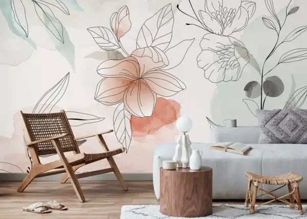 Aquarelle Petals | Made-to-Measure Wallpaper | Artlook | FT5P 352279