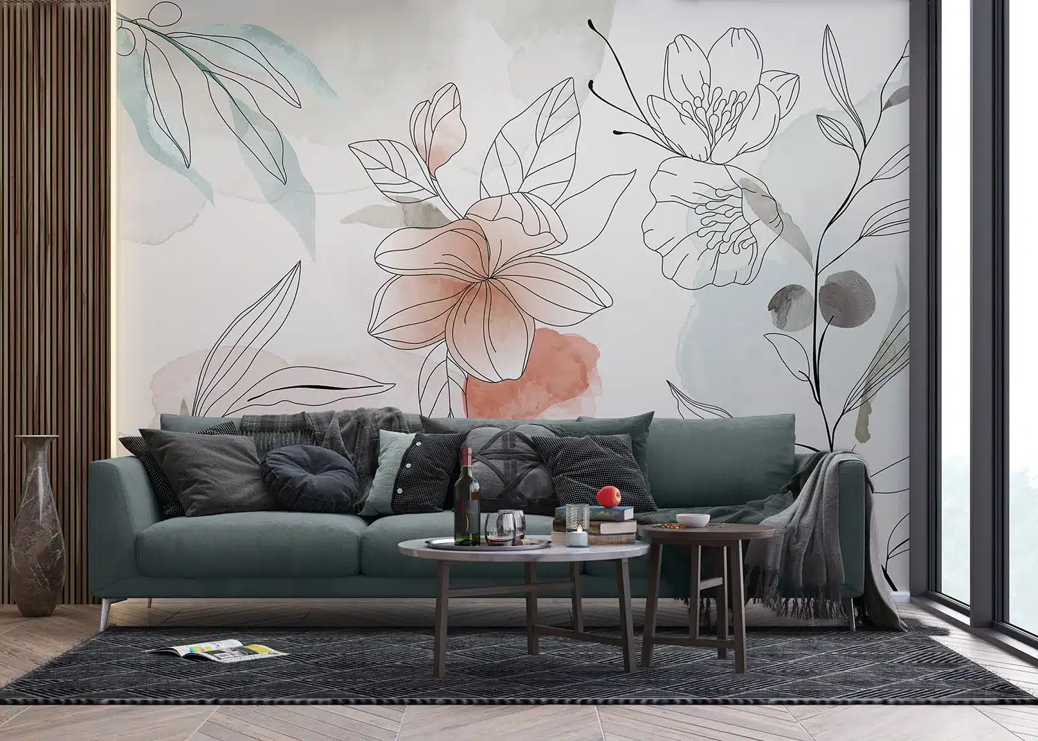 Wall Mural Aquarelle Petals, Made to Measure, FT5P 352279 2