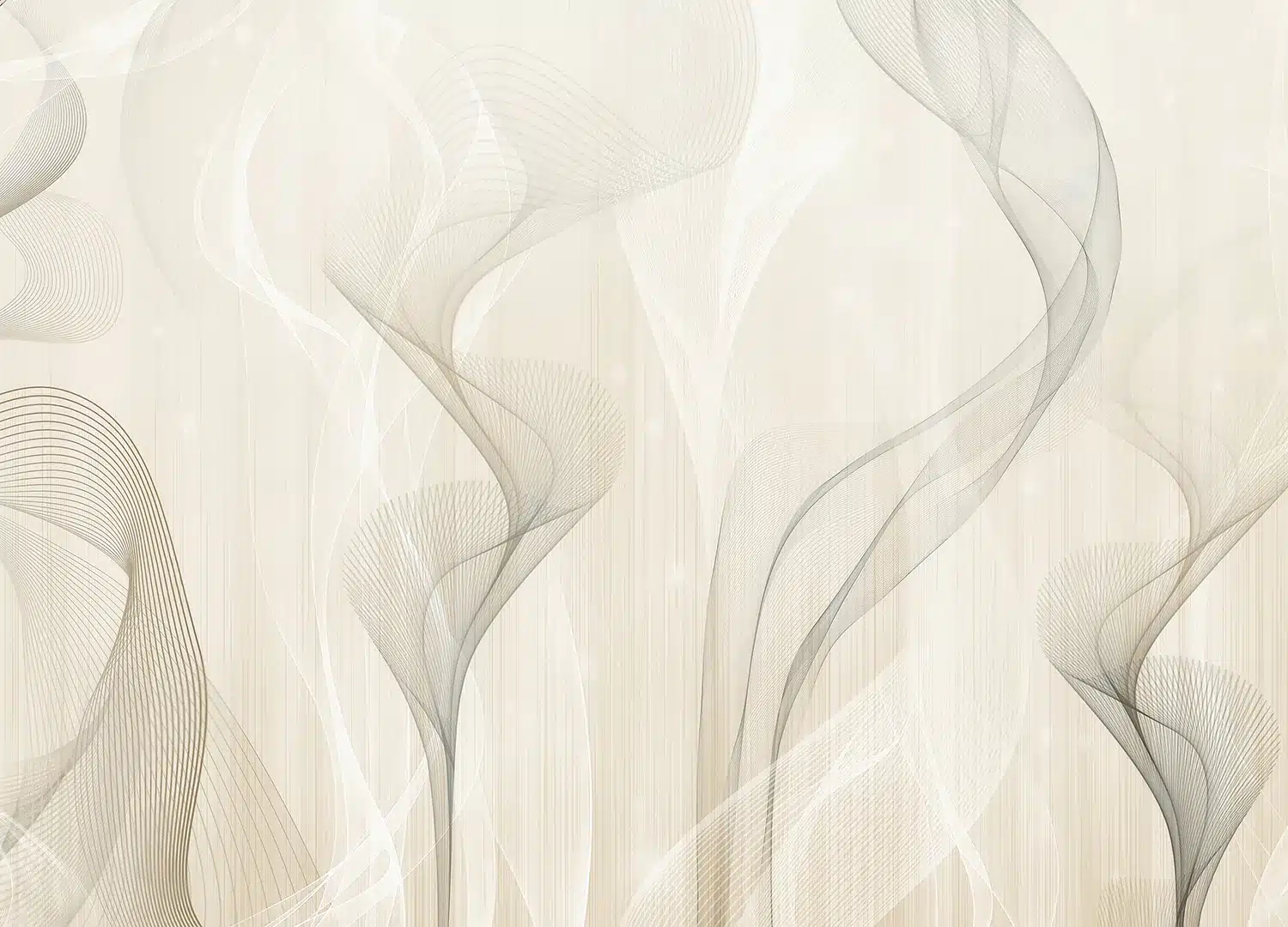 Ivory Smoke Waves | Made-to-Measure Wallpaper | Artlook | FT5P 352299